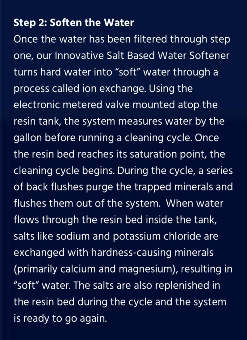 Whole House Filtration with Salt Softener. 1 million gallons system